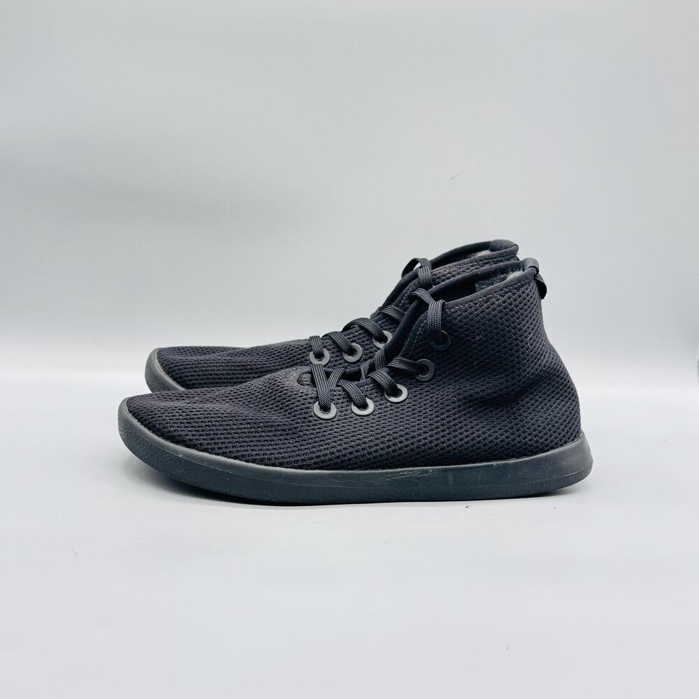 Allbirds Shoes Mens 9 Black Mesh Tree Toppers High Top Casual Sneakers Comfort - Picture 3 of 10